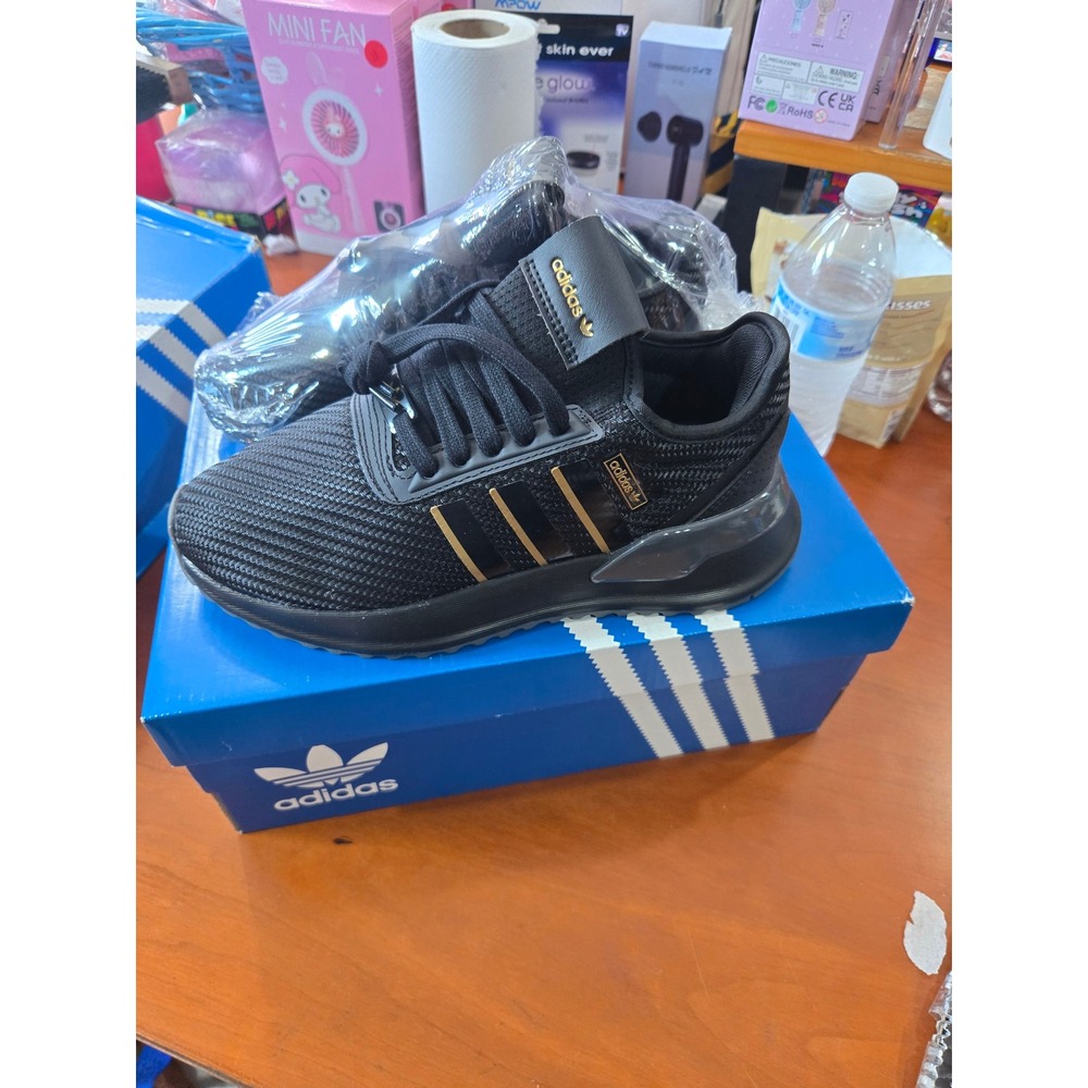 Adidas Originals U_Path X J Black Gold Metallic Sneakers HQ6691 Kids Size 4.5Y